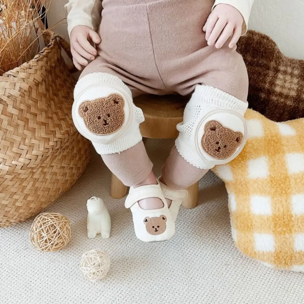 Creative Cotton Baby Knee Pads Sponge Cartoon Design Child Leg Pads Cloth Accessories Bear Elbow Pads Baby