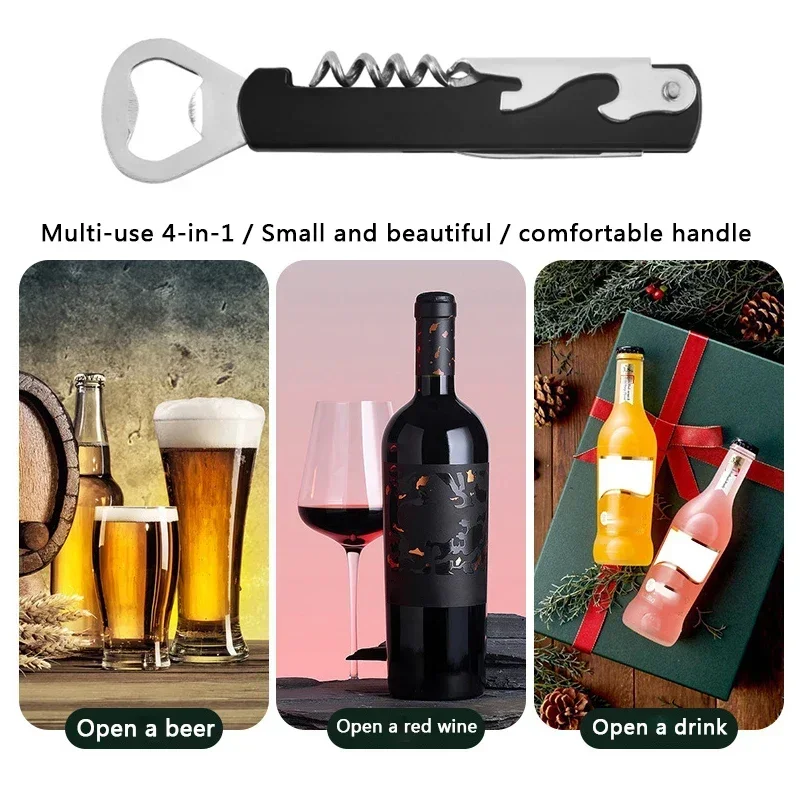 1pc Portable Beer Can Opener Wine Bottle Opener Restaurant Gift Kitchen Tool Birthday Gift Party Supplies Integrated Lid Opener