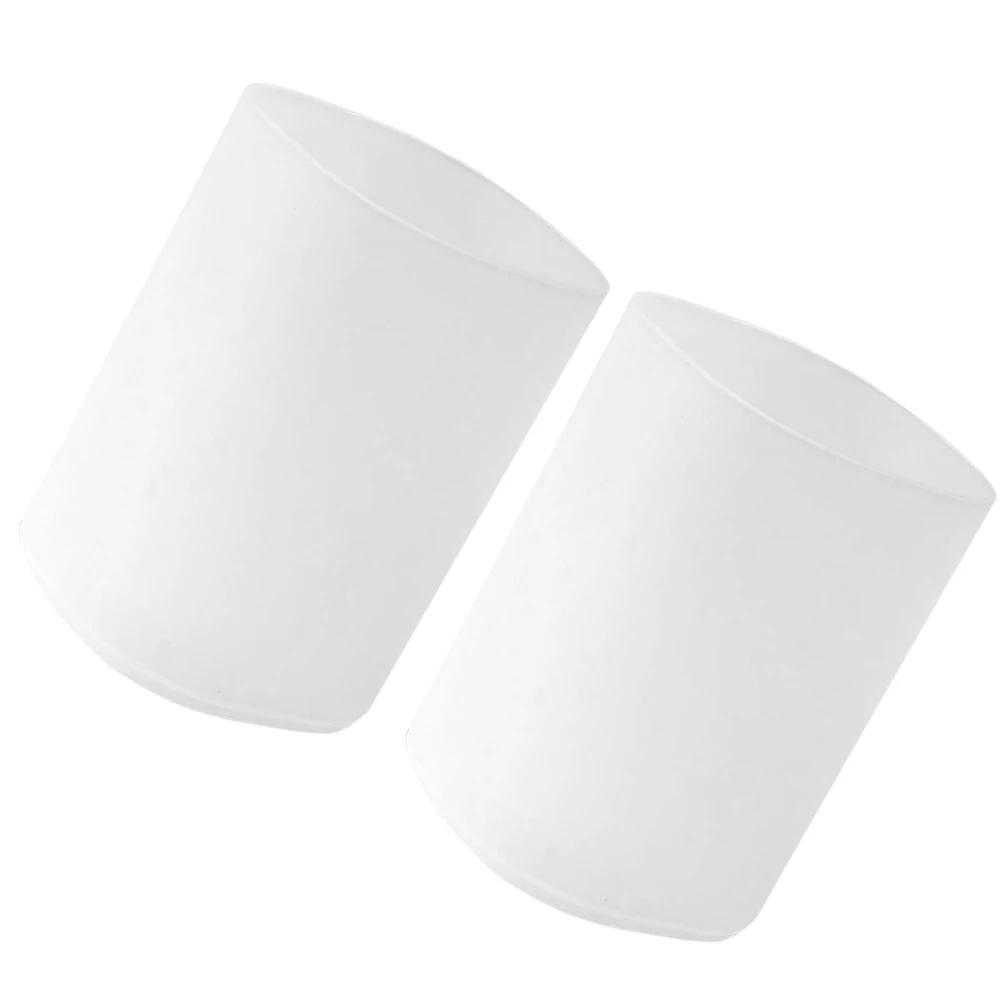 

2pcs Holder Plastic Pen Holder Desk Organizer White Matte Plastic Stationery Container Pen Pencil Box For Office Study