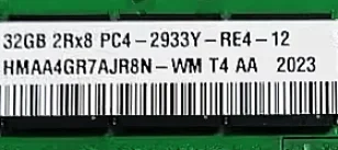 

For 32GB 2RX8 PC4-2933Y-RE3-12 HMAA4GR7AJR8N-WM