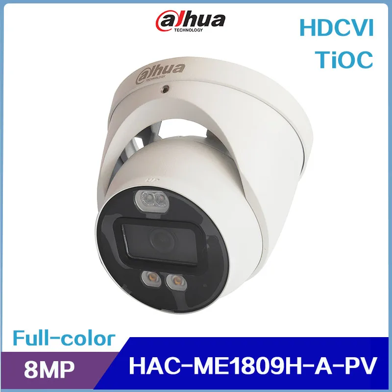 

Dahua Camera HAC-ME1809H-A-PV HDCVI 4K Full-Color Active Deterrence Fixed Eyeball Camera Built-in Mic IP67 1 BNC Output