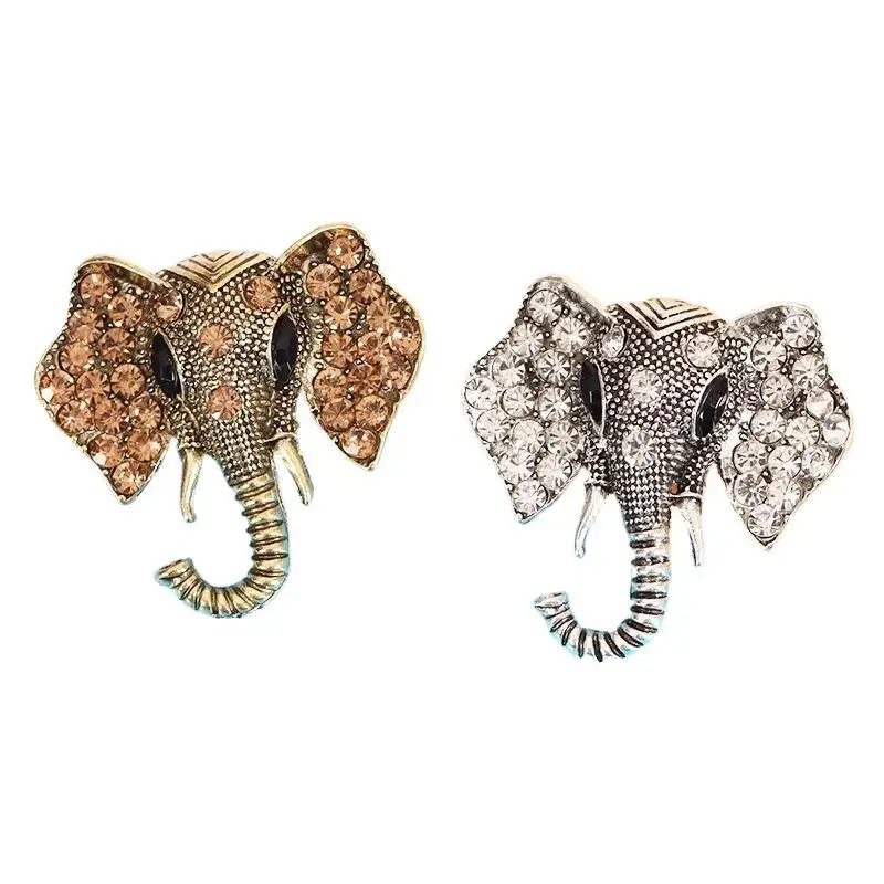 الرجعية شخصية الحيوان سبيكة الفيل دبابيس للنساء الملابس معطف مجوهرات اكسسوارات الهدايا #5