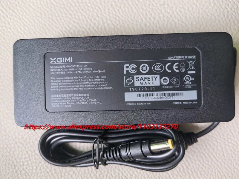 HKA09019047-6P 19V 4.74A 3.7A AC DC Adapter Charger For XGIMI HOME Projector Play Z5 Z3S Z6X Z4X Z8X XEC09 XEC10 H07K ADP-90MD H