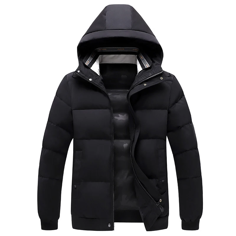 Giacche imbottite da uomo invernali Outdoor uomo giacca a vento calda spessa Parka cappotti moda uomo cotone giacca termica con cappuccio abbigliamento