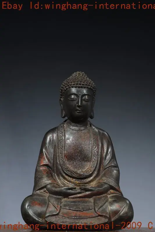 Tibet Buddhism temple bronze Gilt Sakyamuni Shakyamuni Shakya Mani Buddha statue