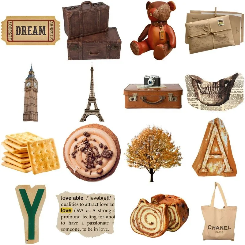 60 عبوة من ملصقات توست الزبدة الكرتونية - شارات رائعة يمكنك صنعها بنفسك لأجهزة iPad وحافظة الهاتف وديكور مجلة مقاوم للماء (متجر Anime Worlds)