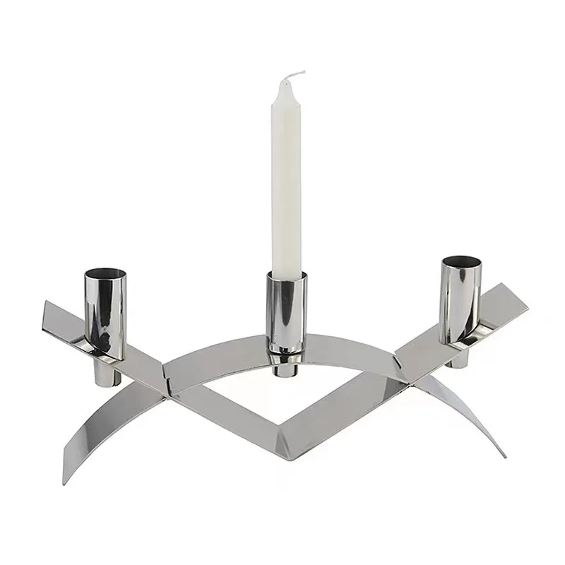 

Candle holder Metal living room dining room table Candle holder Modern simple soft decoration ornament bracket