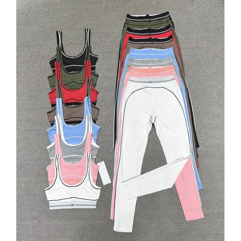 2026 Woemn Fashion Early Spring Sports Outfit Yoga Fitness Plati Training Bra Tight-fitting Vest Long Pants
