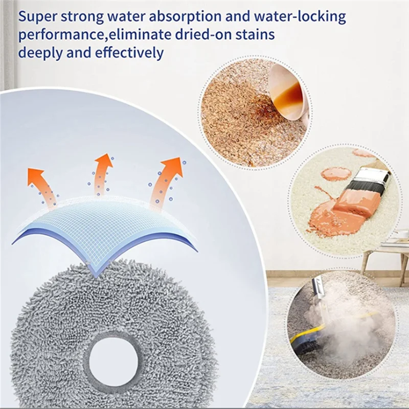 ABRG-17PCS para Roborock Q Revo Maxv / Roborock P10 Pro piezas de Robot aspirador filtro de Cepillo Lateral principal paños de fregona bolsa de polvo