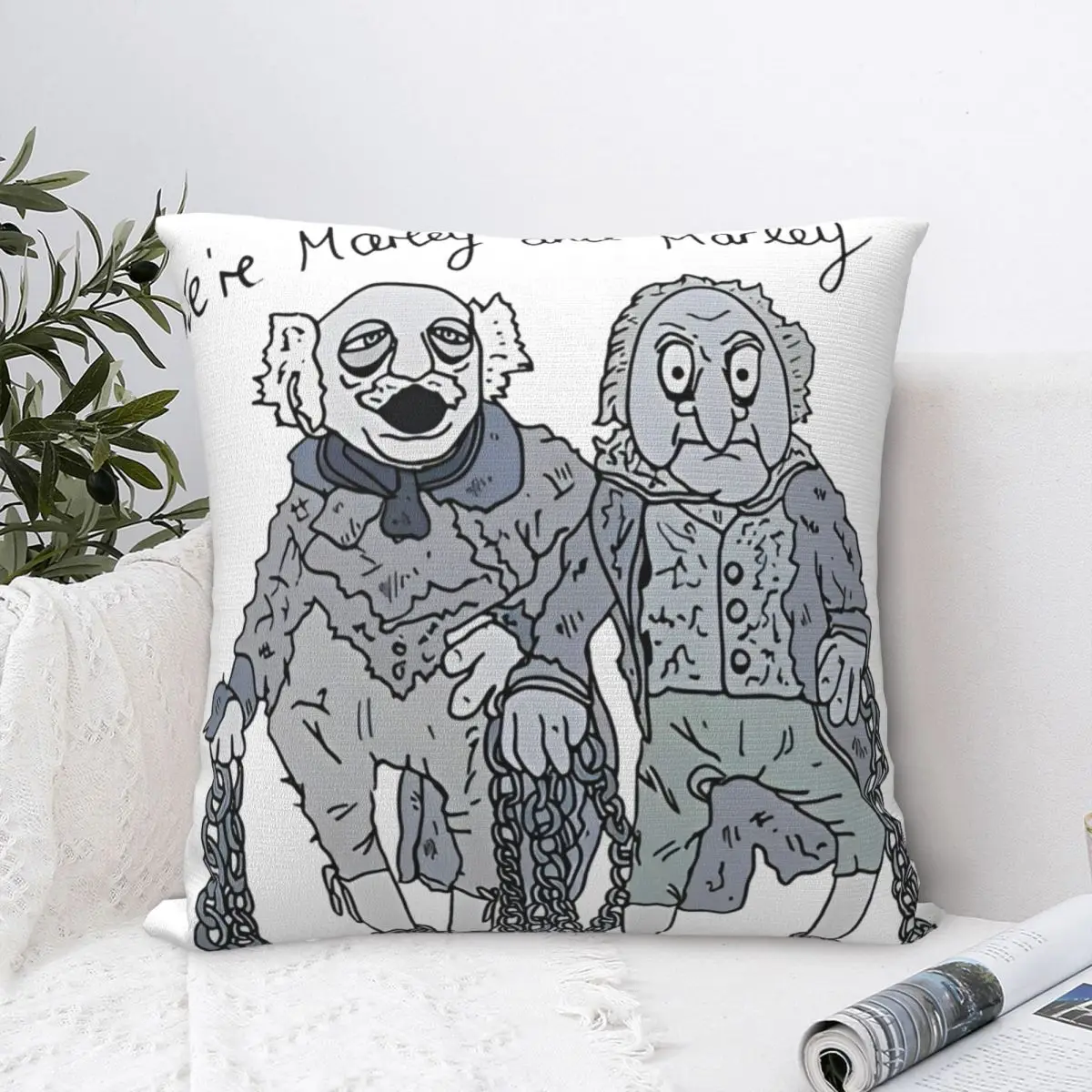 Marley And Marley - Muppet Christmas Carol Square Pillowcases Home Cushion Cover Funny Decor Throw Pillow Case 45*45