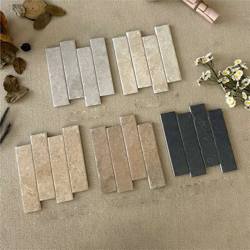 Strip handmade brick 50X200m white tile chain store bar counter background wall brick