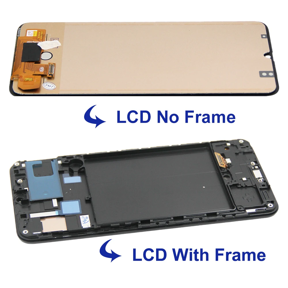 tft A50 Display Screen With Frame, for Samsung Galaxy A50 A505 A505FN/DS A505F/DS LCD Display Digital Touch Screen Replacement