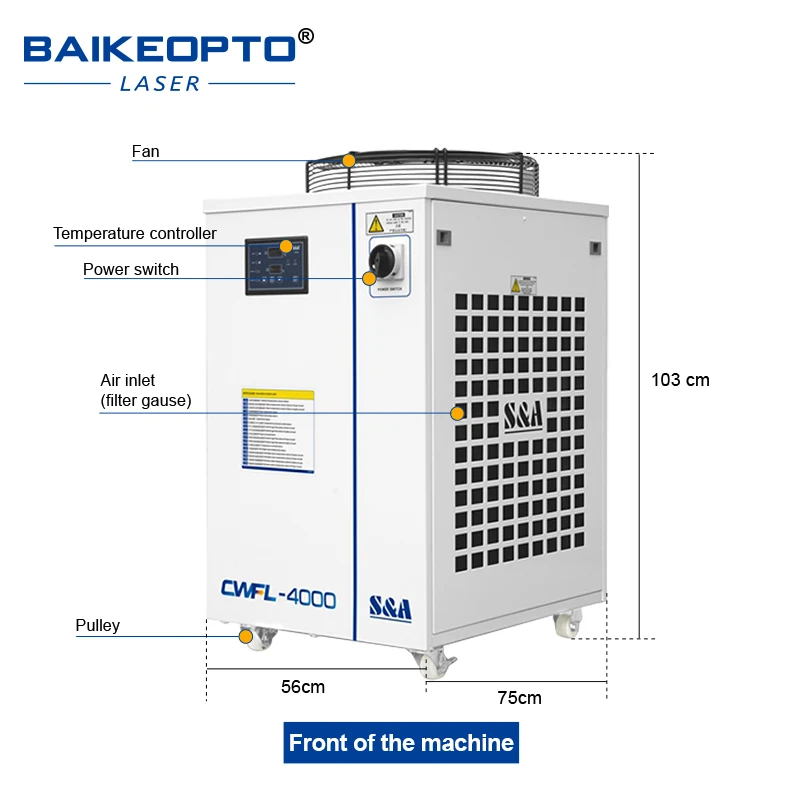 S&A CWFL-4000 Industrial Water Chiller water cooler for 4000w Laser Welding Cutting Machine Water Cooling Machine