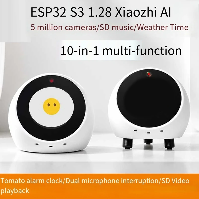 Super Sale AI Voice Chat Robot ESP32-S3 1.28'' LCD Display with Camera NO Touch WiFi Weather N16R8 DIY Smart Gadget 3MP