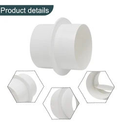 PVC Fan Check Valve Round Pipe Backdraft Damper for Bathroom Kitchen Valve Size 80mm 100mm 110mm 120mm 150mm 200mm