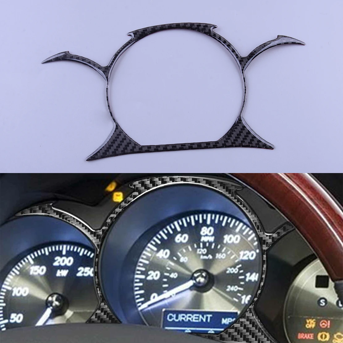 Car Interior Speedometer Cover Trim Sticker Frame Fit For Lexus GS300 350 430 450h 460 2006 2007 2008 2009 2010 2011