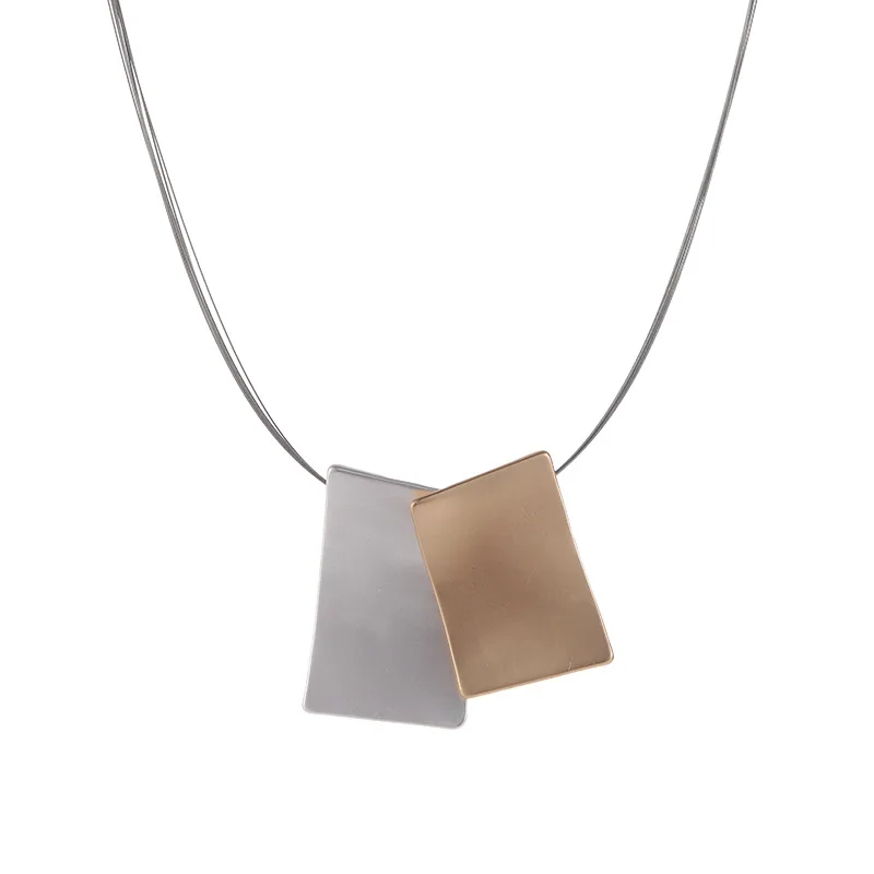 جديد لأوروبا والولايات المتحدة قلادة شعبية متعددة الاستخدامات هندسية قصيرة URL بسيطة للمرأة غير لامعة