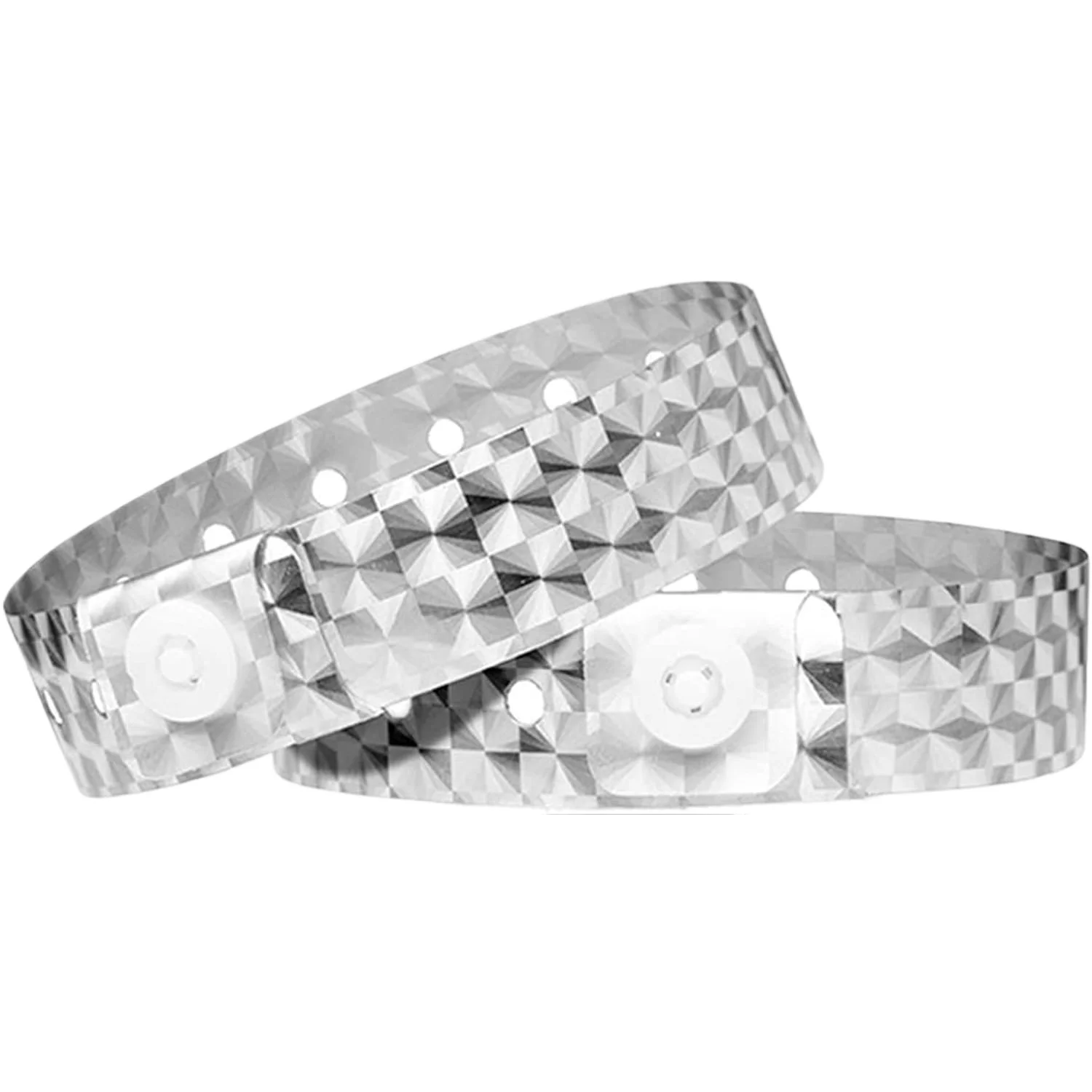 

Silver Holographic Vinyl Wristbands 500 Pack Party Favors For Events Clubs Concerts Guest Gifts