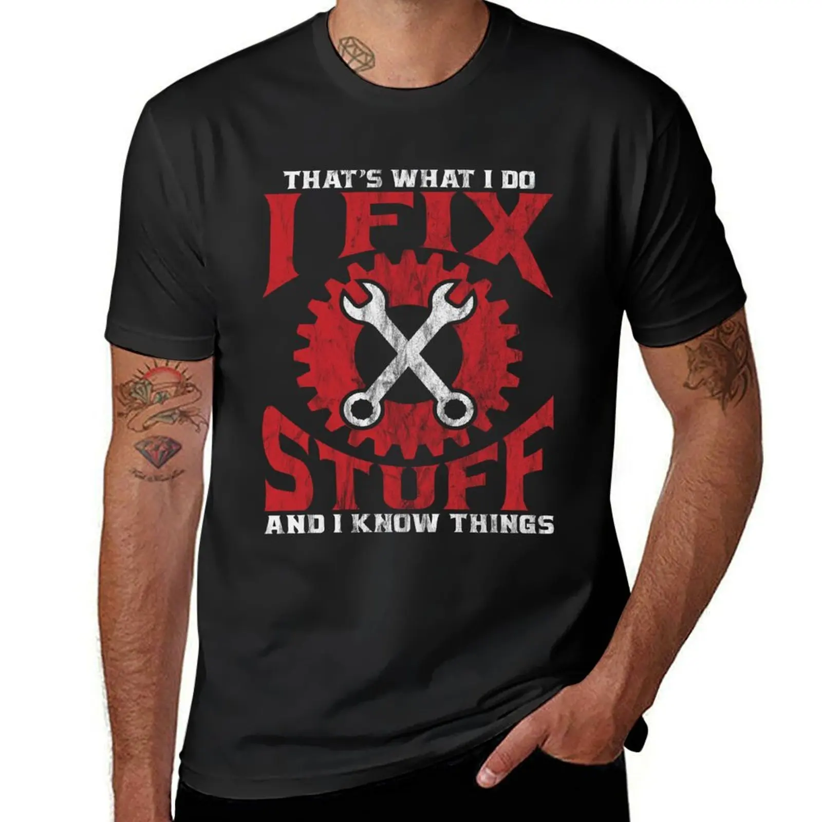 

That's What I Do I Fix Stuff And I Know Things Mechanic Gift T-Shirt vintage clothes plus size clothes sweat shirts, men