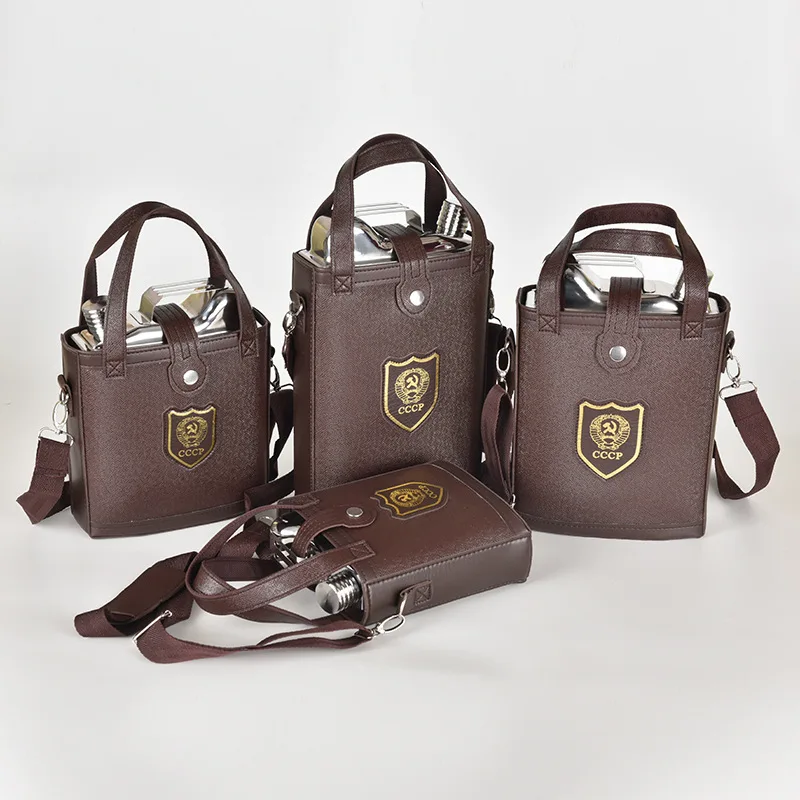 

Ретро масляная бочка в форме портативной фляги из нержавеющей стали, чехол из искусственной кожи, роскошный стильный подарок для коллекции путешествий на открытом воздухе