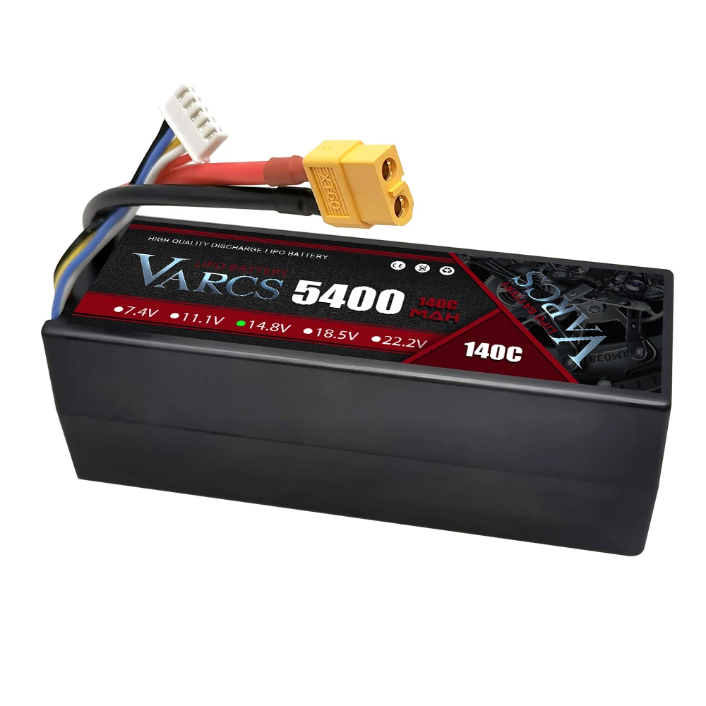 Batteria VARCS 4s Lipo 3S 2S 14.8V 11.1V 7.4V 5400mAh 140C batteria serie Racing HardCase per elicottero RC Car Boat Truck Buggy