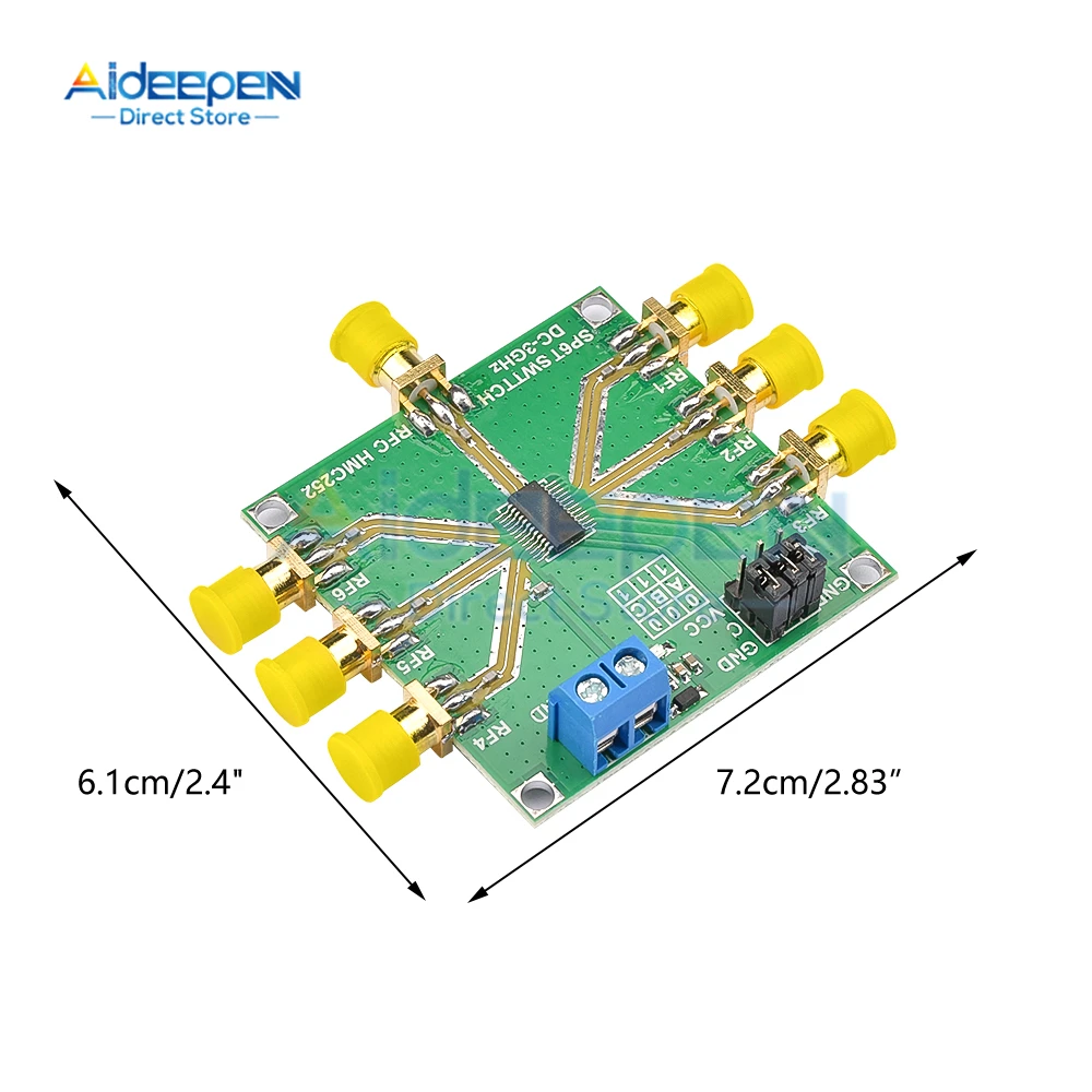 Nieodblaskowy moduł przełącznika RF Moduł przełącznika RF Jednobiegunowy 6-rzutowy nieodblaskowy element elektroniczny HMC252 DC-3 GHz