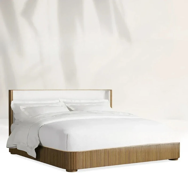 

Solid wood bedroom double bed