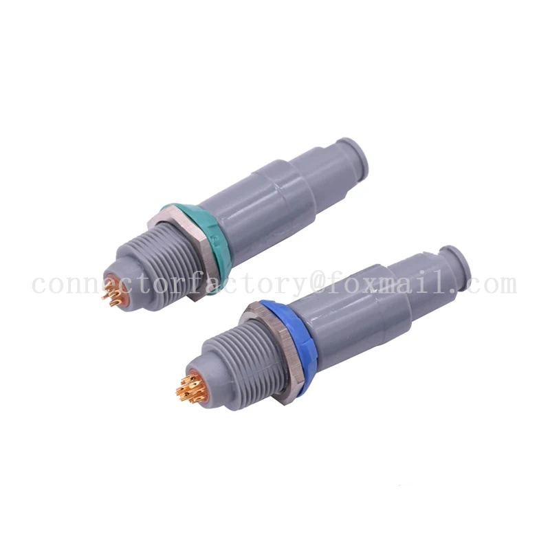 1Set 5Set PAG PKG 1P 2 3 4 5 6 7 8 9 10 14Pin Medical Plastic Push-pull Self-locking Connector with Bend Relief Plug And Socket