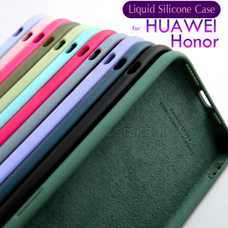 Liquid Silicone Phone Case For HUAWEI Nova 9 SE 7i 5T P30 P40 Lite Pro Honor 90 70 50 30i 30 8X Lite 20 200 Pro 10i Rubber Cover