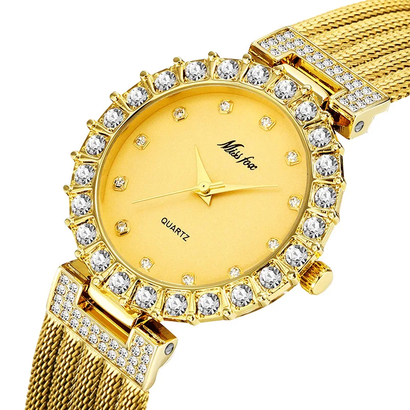 

Women's Watch Luxury Creative Unique Metal Mesh Strap Female Watches Decent Casual Waterproof Lady Clock