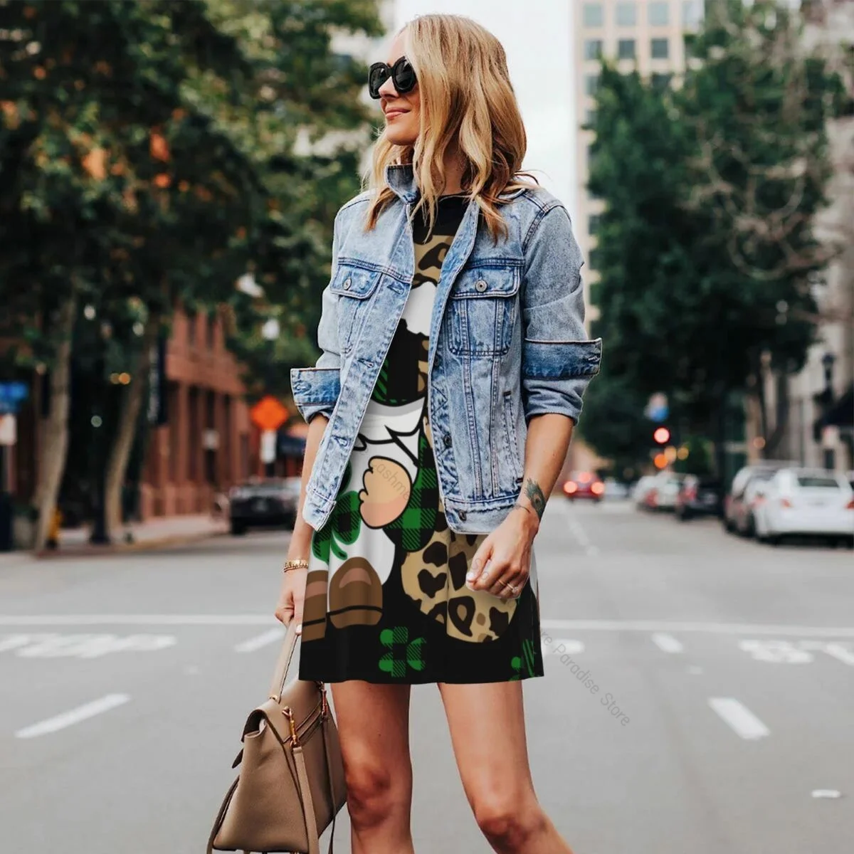 Robes d'été pour femmes, t-shirt de plage, sans manches, Lucky Love Gnome, saint-Patrick, décontracté, ample, débardeur, 2025