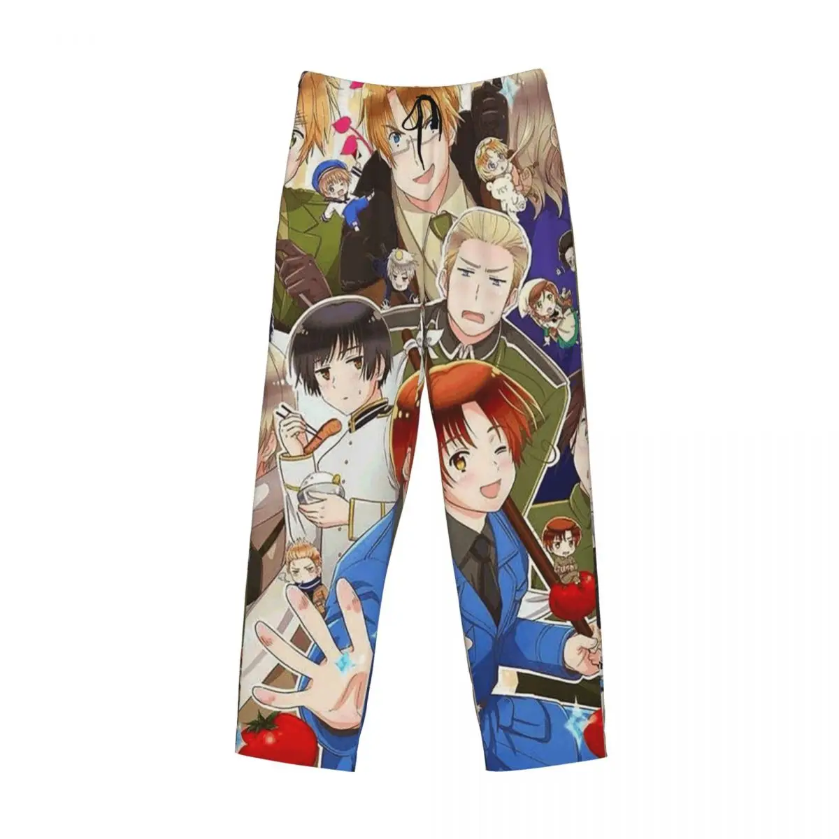 Custom Hetalia Group World Stars Pajama Pants Men Sleepwear Sleep Lounge Bottoms with Pockets