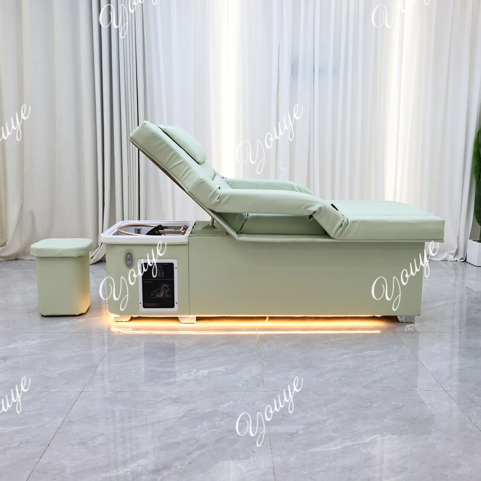 رفع كهربائي نوع الشامبو السرير رئيس سبا التبخير دورة المياه حوض شامبو طاولة التدليك حمام القدم صالون الأثاث #3