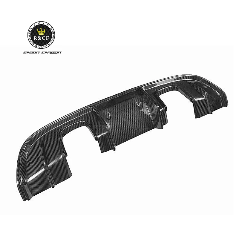 

For 1619 Porsche Cayman Boxster 718 GT4 Style Carbon Fiber Rear Bumper Lip Diffuser Spoiler