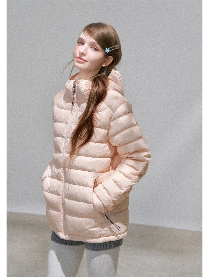 Lightweight Puffer Jacket Women Slim Fit Quilted Thin Winter Coat Hooded Casual Warm Inner Down Outerwear Cotton Parkas куртка