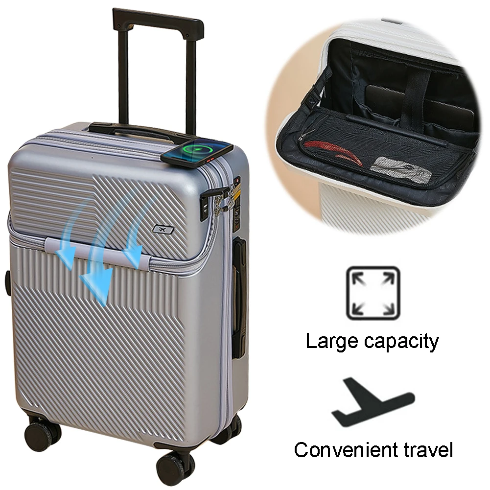 20 Inch Travel Suitcase Men Carry-On Luggage Women Travel Trolley Case Carry On Case Large Capacity Boarding Box Suitcase Bag