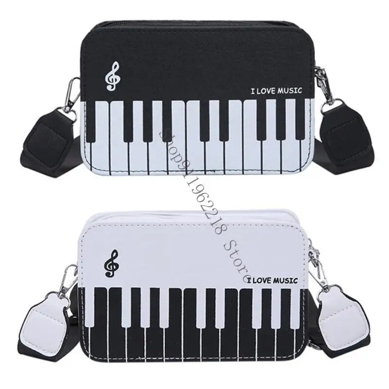 

Женские стильные пианино нота сумочка на плечах кожи кожаная сумка для поперечного кулака для любителей музыки и энтузиастов