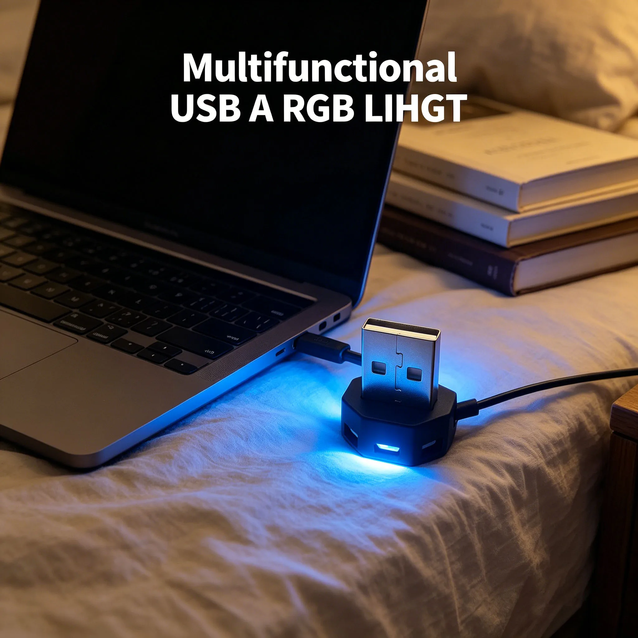 RGB USB Mini LED Ambient Light with Auto Light Sensor and Adjustable Steering for Car, Computer and Power Banks