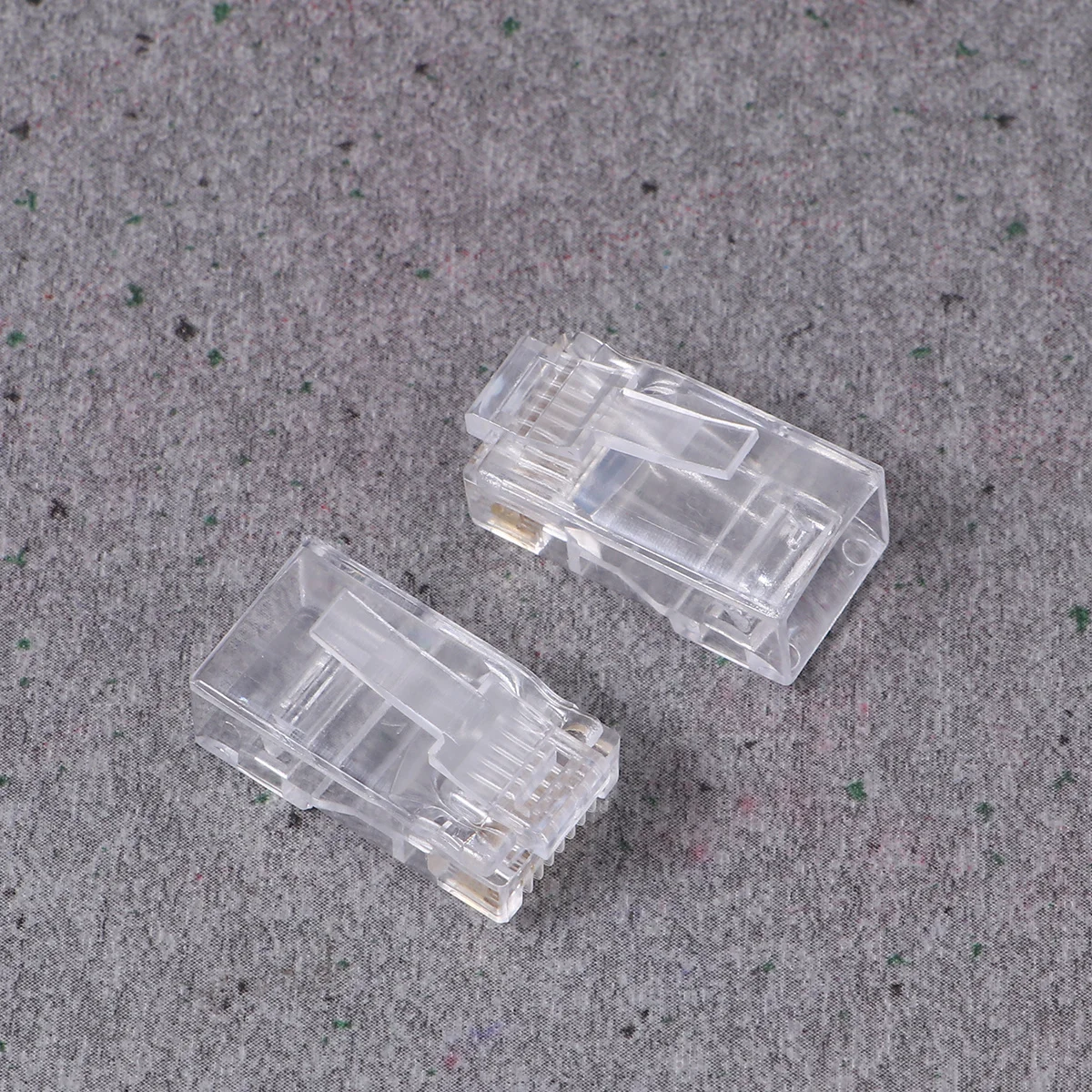

1000pcs 8 8 Pin Cob Cat5E Network Connector Rj45 Cable Plug White Modular Terminal For Network Cable Accessories