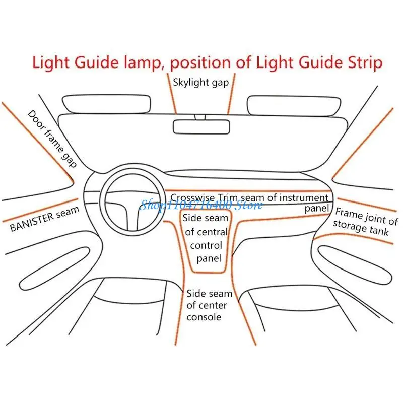 

y1gd Lamp Car Lighting LED Strip Garland Rope Tube Line Flexible Light