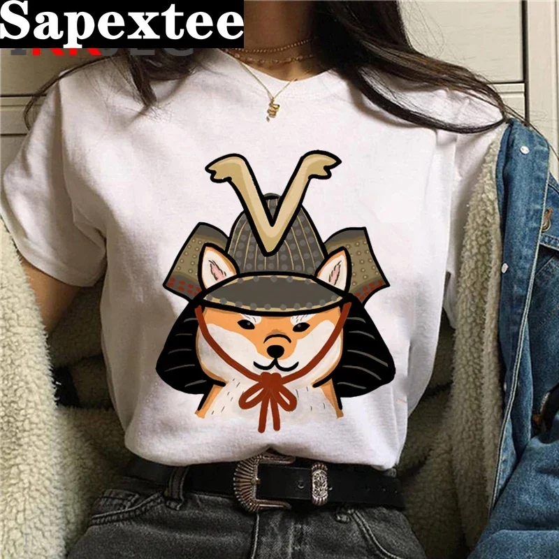 Cute Shiba Inu Doge t shirt clothes female grunge white t shirt couple clothes harajuku kawaii t-shirt graphic tees women