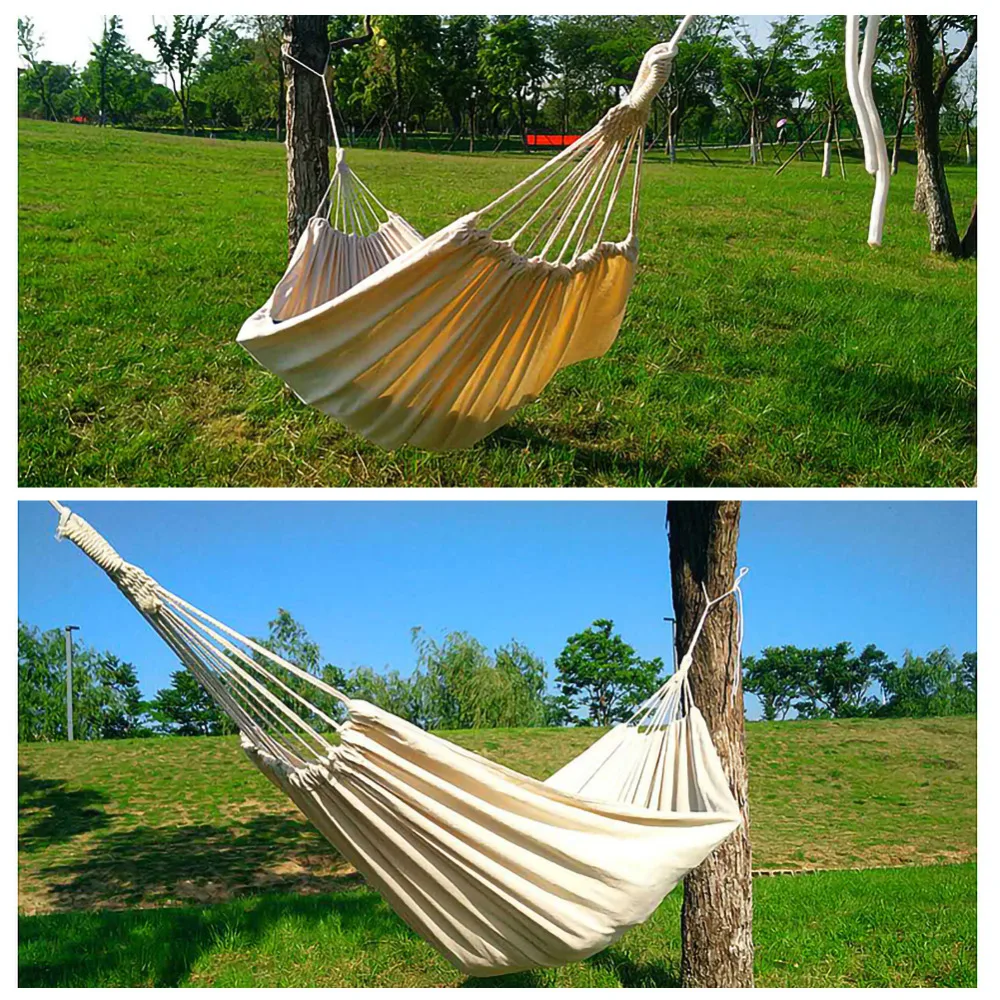 Swing-Bed Hammock Hanging Fabric Patio Double-Hammock Travel Outdoor Camping Canvas Hiking Dropshipping