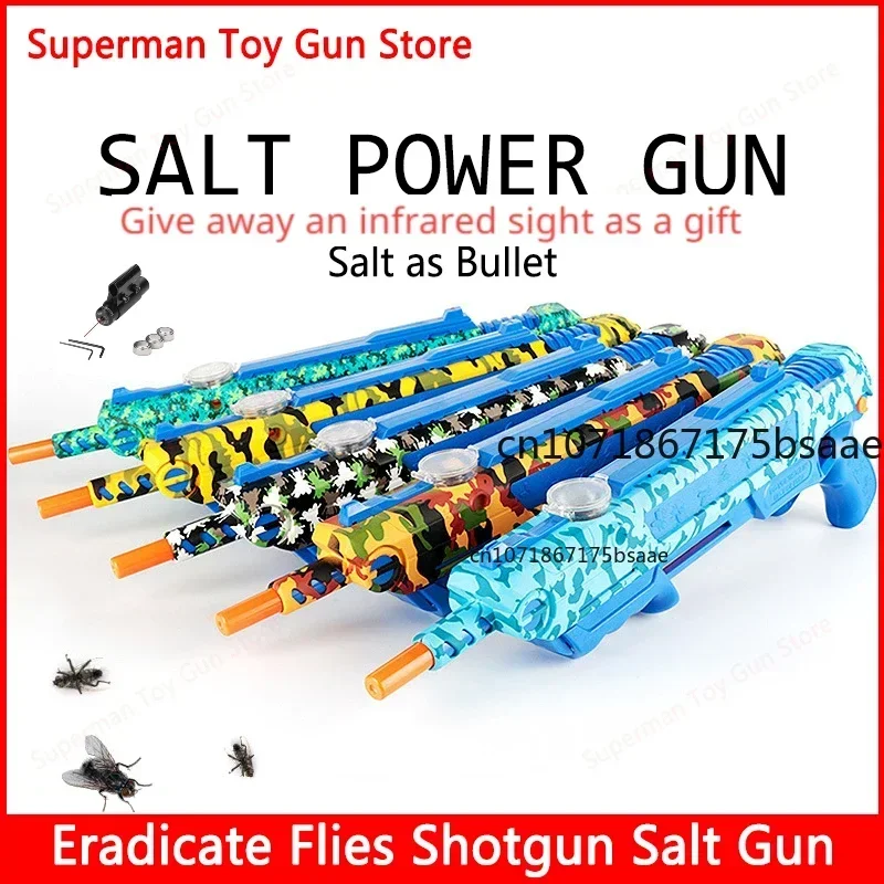 New Salt Gun Free aiming device as a gift  Upgraded accurate Aiming Fly and Mosquito Killer Adult Simulation Toy