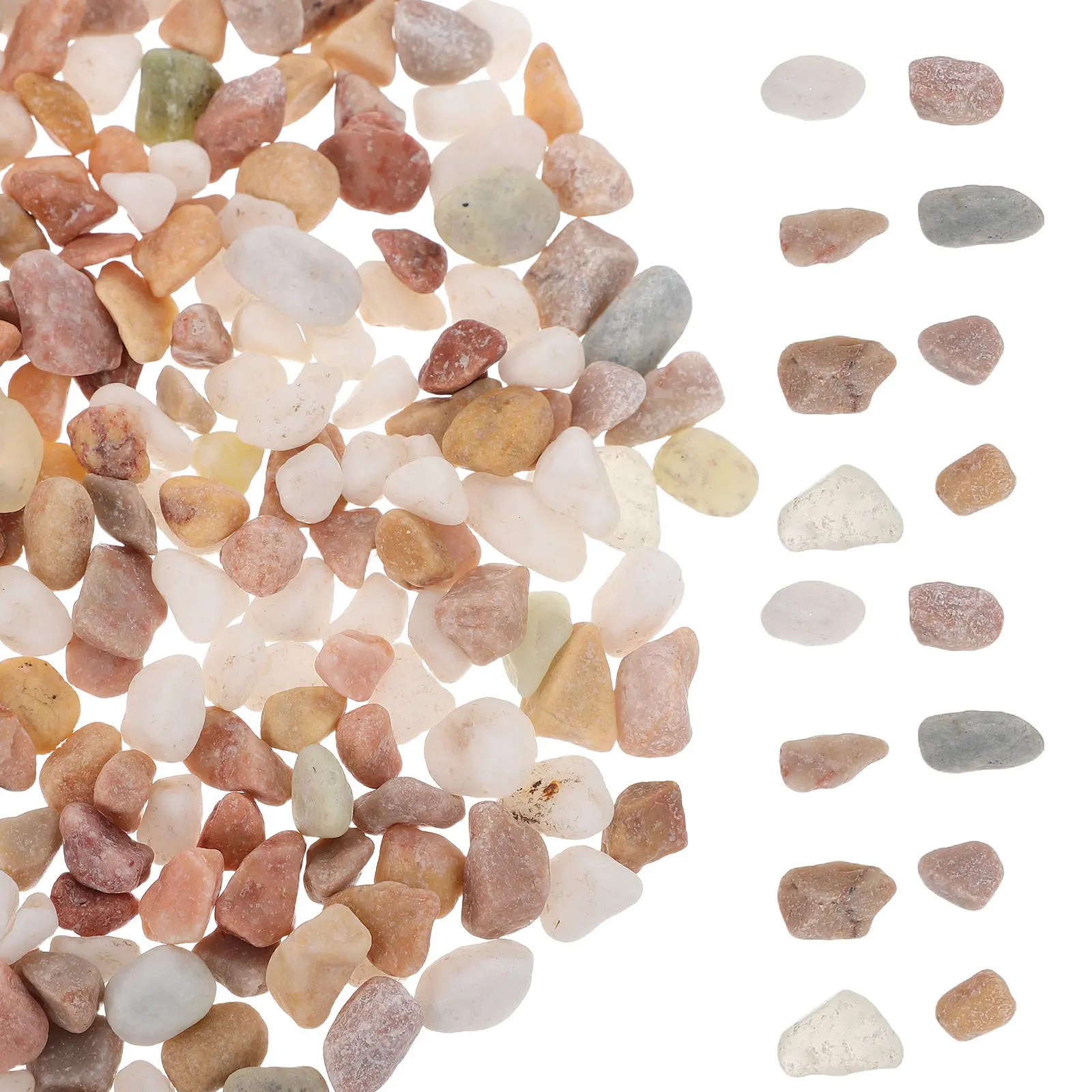 1Set Succulent Soil Top Dressing Natural Mixed Color Irregular Gravel Decorative Pebbles for Plant Pots Indoor Garden Decoration