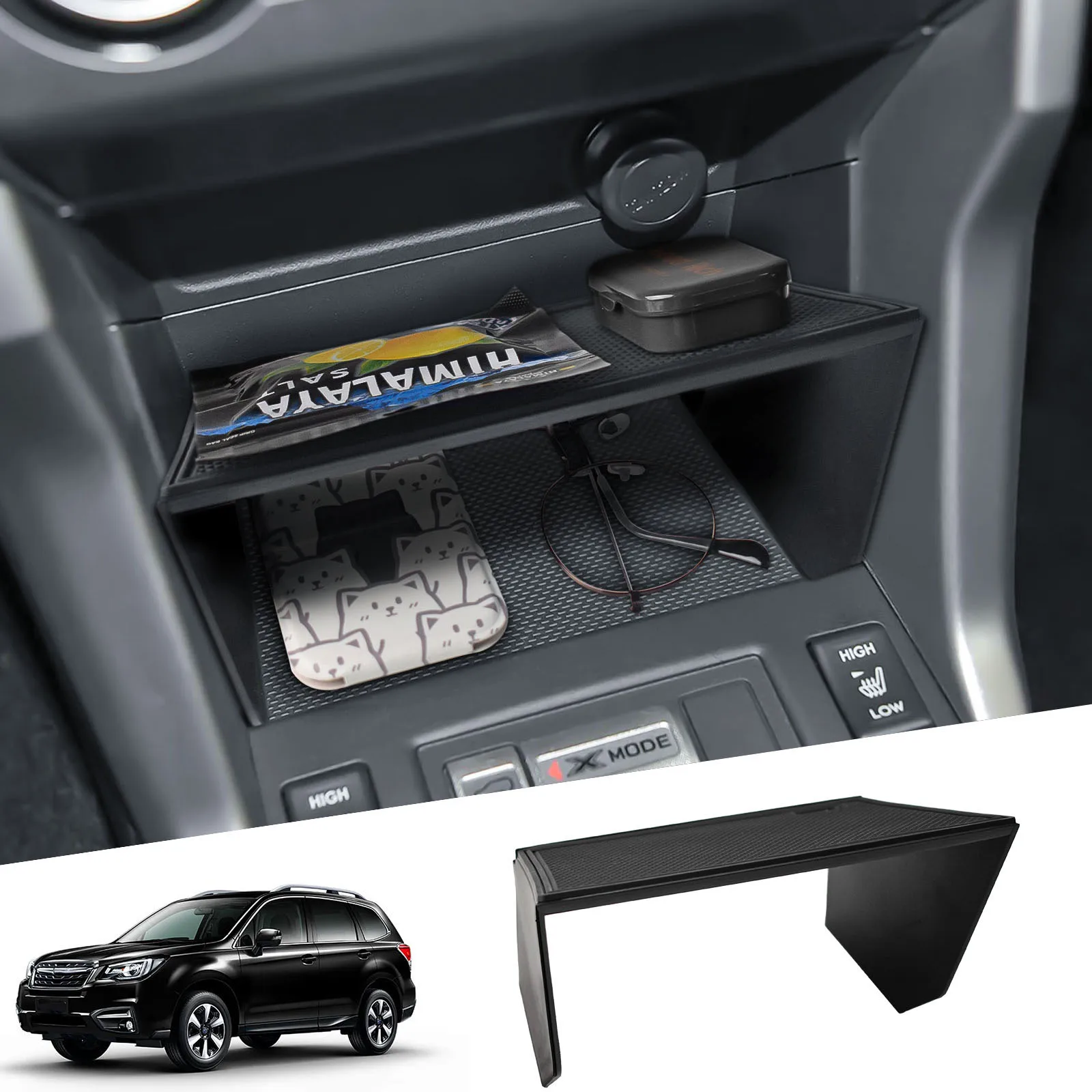 

Органайзер для лотка на центральной консоли для Subaru Forester 2013-2018, ящик для хранения средней центральной консоли, переключатель передач, аксессуары для интерьера