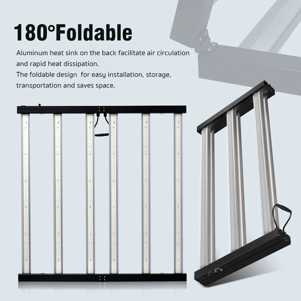 320W/720W Full Spectrum LED Growth Lamp Foldable Adjustable Spectrum Aluminum Structure Seedling Propagation Flower Growth