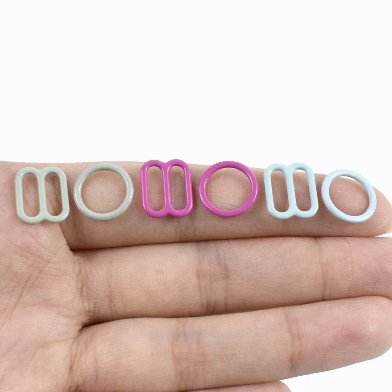 

100/200P 10mm Color Bra Strap Adjust Buckle Dress Skirt O Ring Connect Buckles Underwear Hook Garment Clip DIY Sewing Accessory
