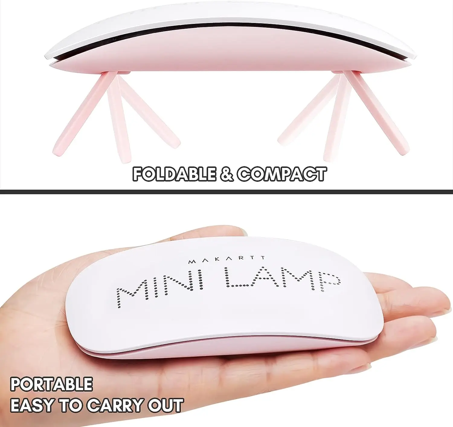 Makartt-Lámpara de uñas LED UV, Mini luz UV para uñas de Gel, 6W, USB, portátil, secado rápido, luz de curado, temporizador de 60S, profesional