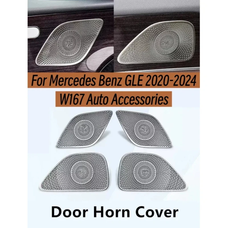 Car Horn Cover Door Horn Protective Cover Dashboard Horn Cover For Mercedes Benz GLE 2020-2024 W167 Auto Accessories