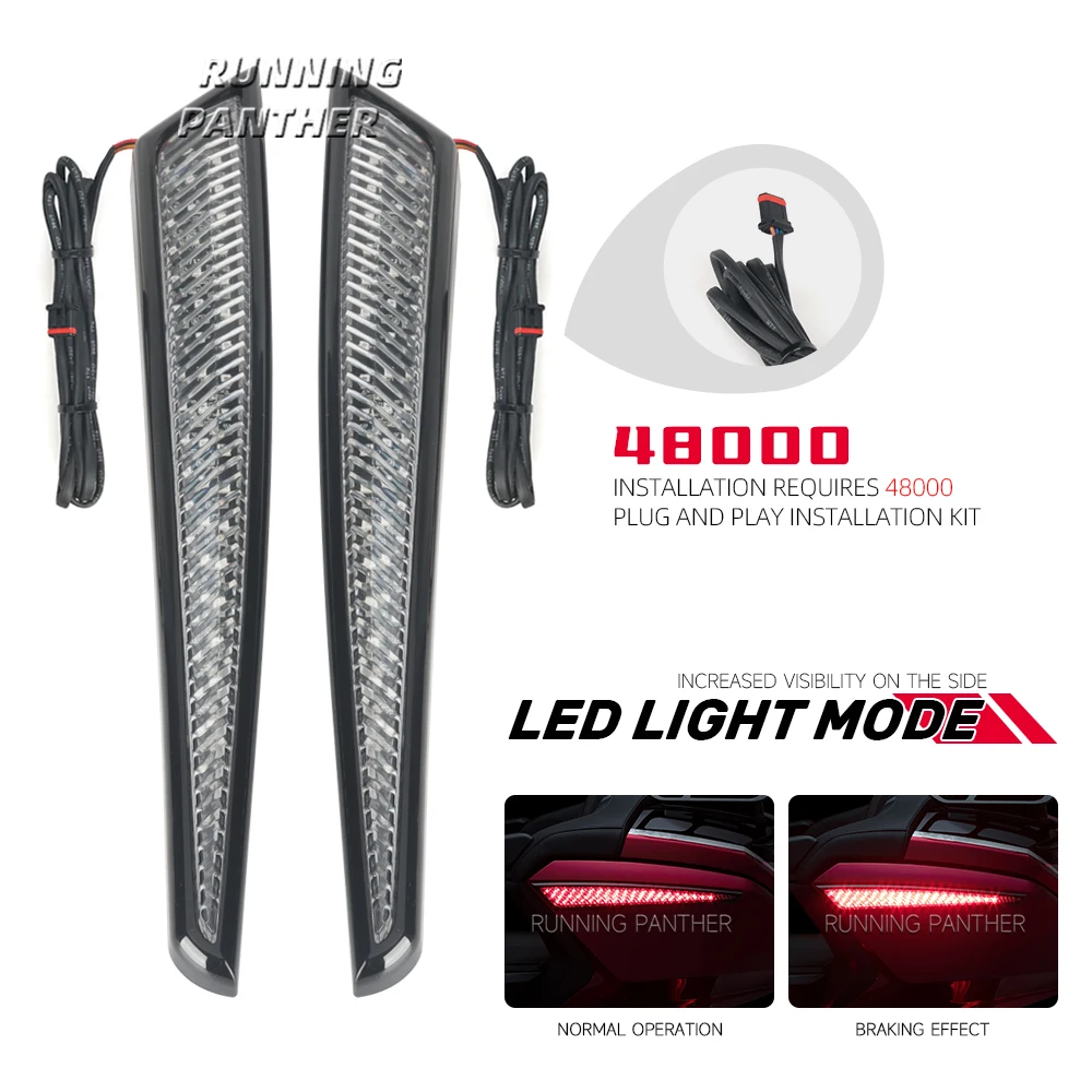 Moto HA CONDOTTO LA Luce Per Honda Goldwing Gold Wing GL1800 Tour DCT Airbag 2021-2023 Top Spar Box Tronco Luce Laterale Decorativa Ligh